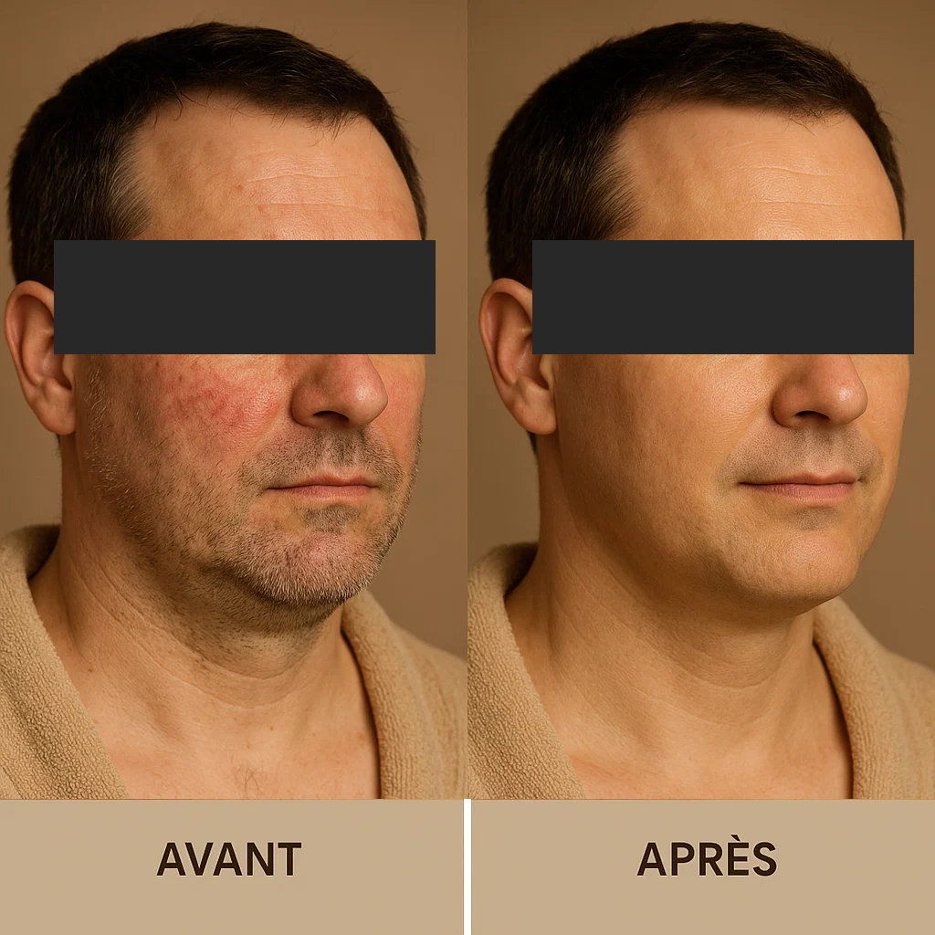 Après traitement couperose – femme brune