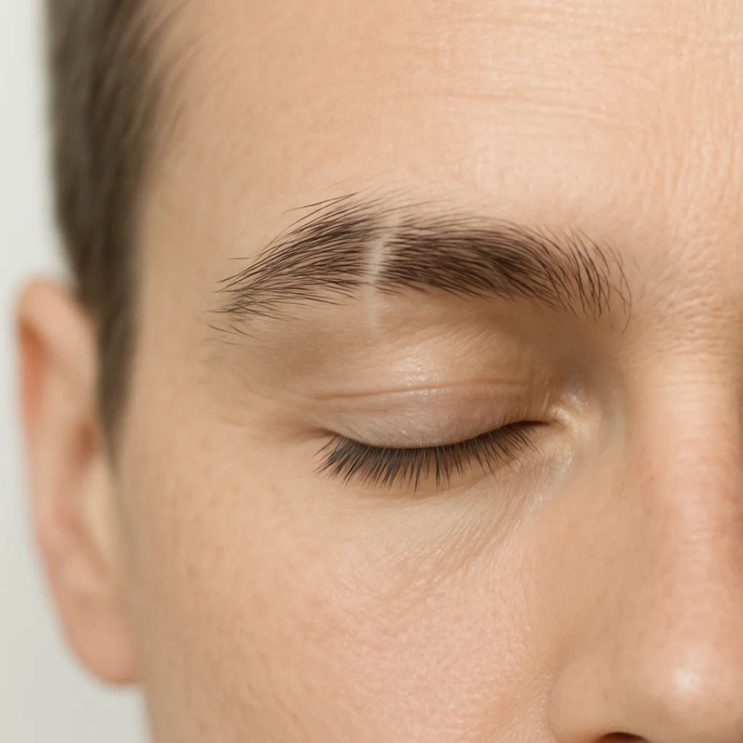 Cicatrice sourcil homme